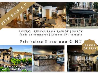 Vente restauration rapide brasserie à Maurs