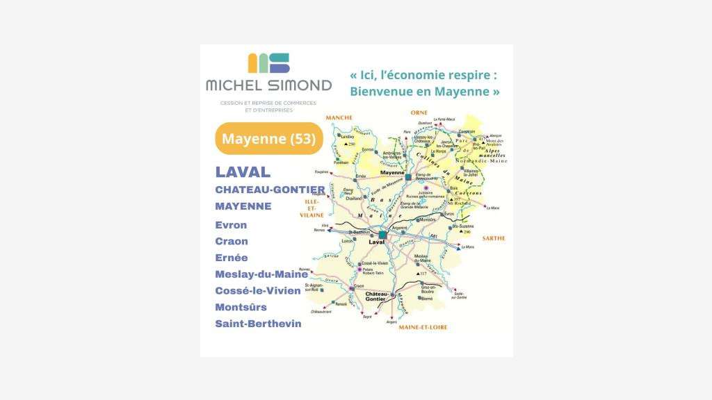 AV brasserie en zone commerciale ville de Mayenne