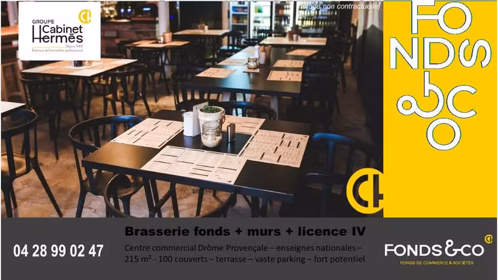 Vente M&F brasserie lic IV centre commercial 26