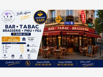 Vente bar tabac brasserie FDJ PMU à Nemours