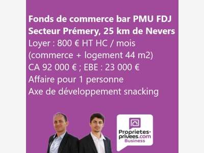 Vente bar PMU FDJ sur route passagère à Nevers