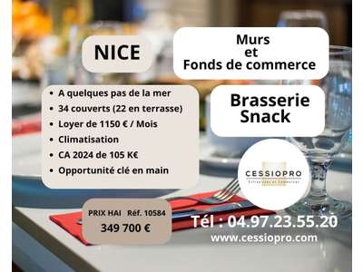 Vente Bar - Brasserie - Tabac à Nice