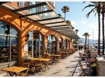 AV brasserie Lic IV port emblématique Côte d’Azur