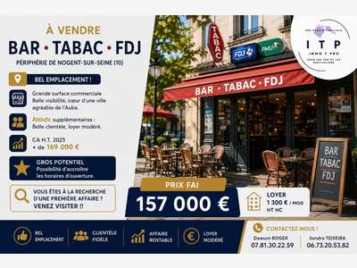 Vente bar Tabac FDJ prox de Nogent-sur-Seine