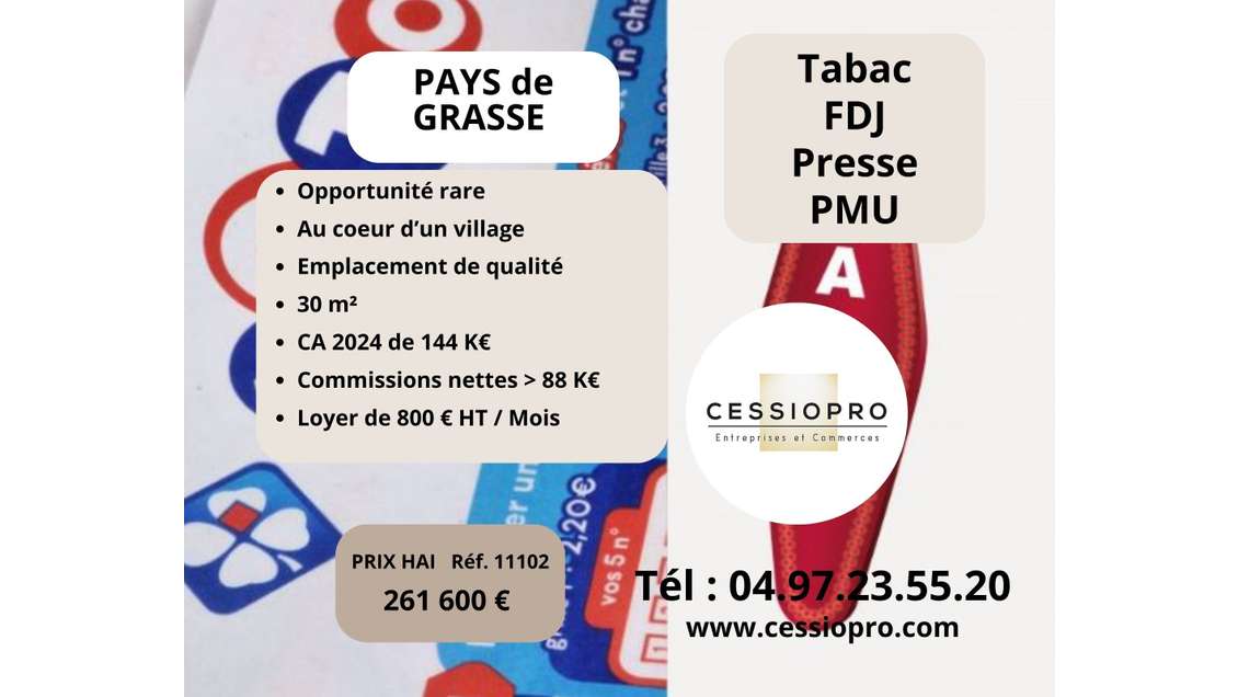 A vendre Tabac-FDJ-PMU, Pays de Grasse