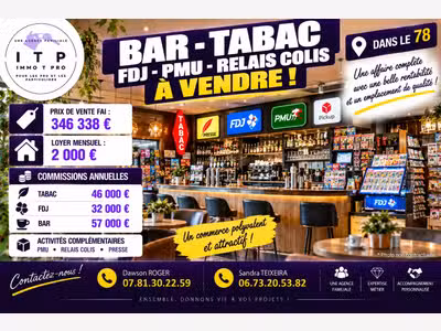 BEAU BAR TABAC FDJ PMU DANS LA PERIPHERIE DE