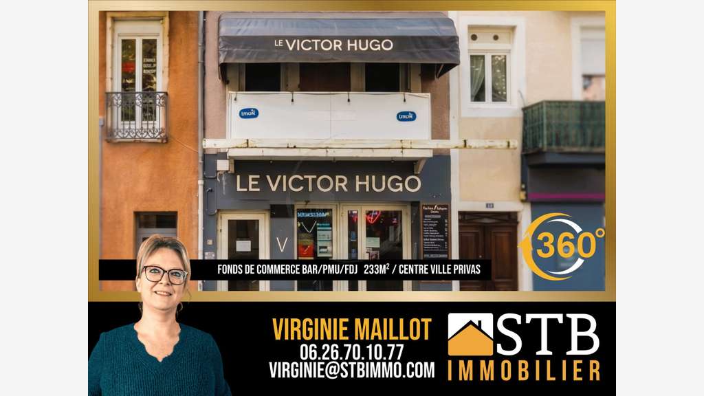 Bar PMU FDJ à vendre en centre-ville de Privas