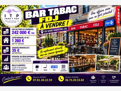 Vente bar tabac dans une ville recherchée du 76