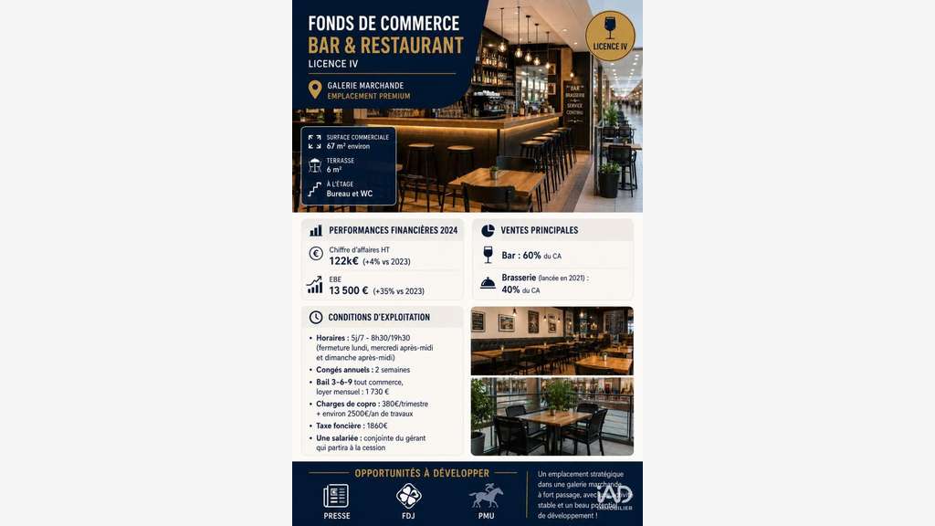 Bar brasserie à Saint-André-les-Vergers