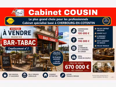 Vente bar tabac empl N°1 dans la Manche