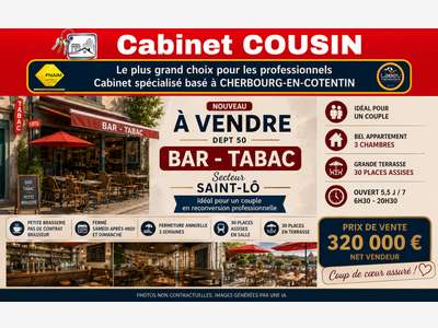 Vente bar tabac presse loto jeux secteur Saint Lô