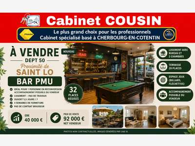Vente bar PMU proche de Saint-Lô