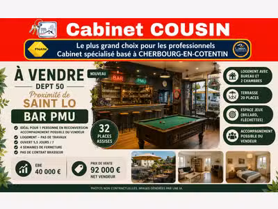 Vente bar PMU proche de Saint-Lô