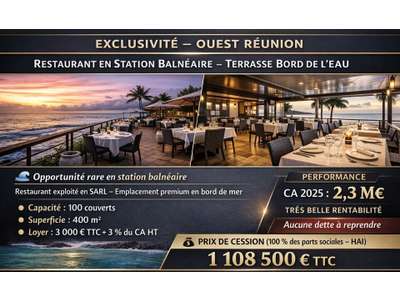 Vente Restaurant à Saint-Paul