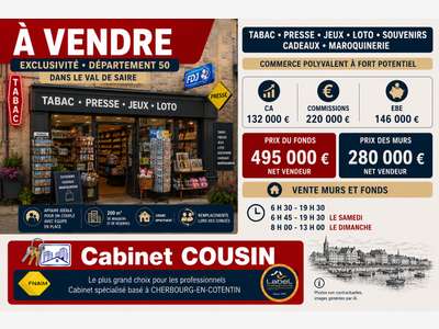 Vente FDC tabac presse jeux à St Pierre Eglise