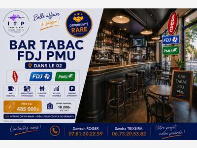 AV beau bar tabac FDJ PMU ville proche St-Quentin