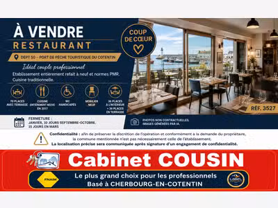 Vente restaurant sur port de pêche dept Manche