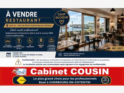 Vente restaurant sur port de pêche dept Manche