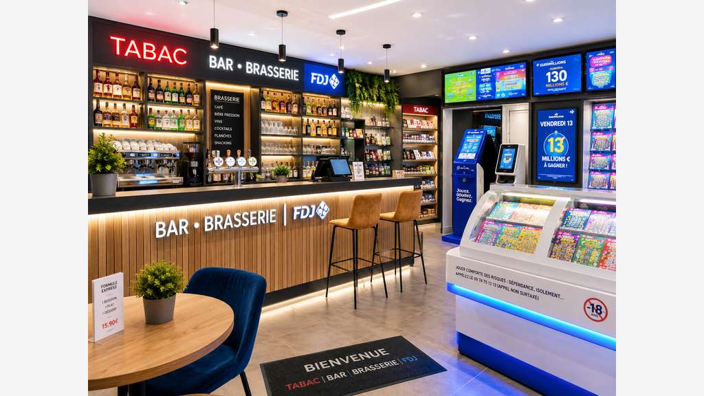Bar brasserie FDJ, artère principale agglo Troyes
