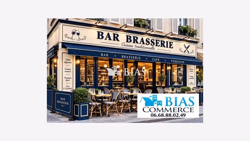 Vente brasserie bistrot gourmand face mer 76