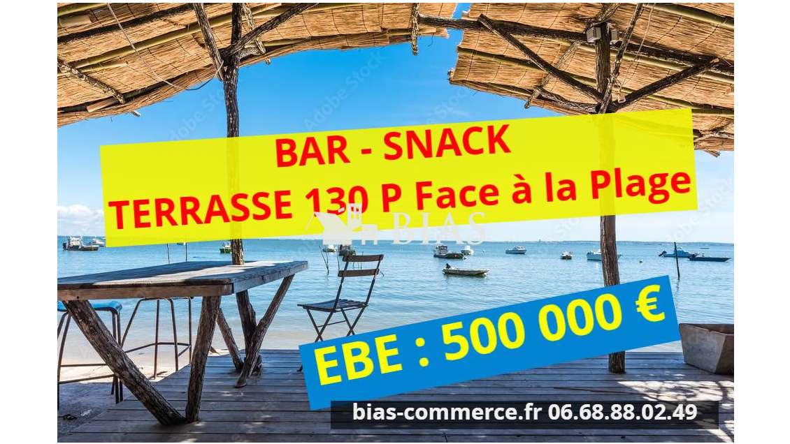 Vente bar snack lic IV terrasse 130 places dept 76