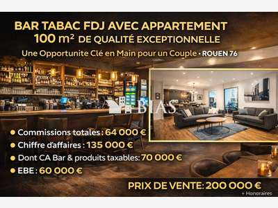 AV bar tabac FDJ avec appartement 100m² à Rouen