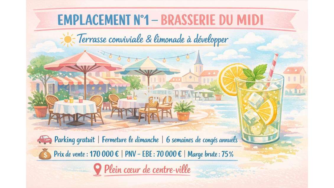 AV brasserie du midi avec terrasse Seine Maritime