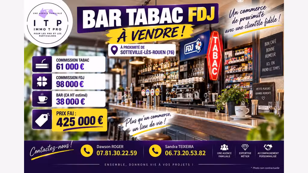 AV beau bar tabac FDJ dans la périphérie de Rouen