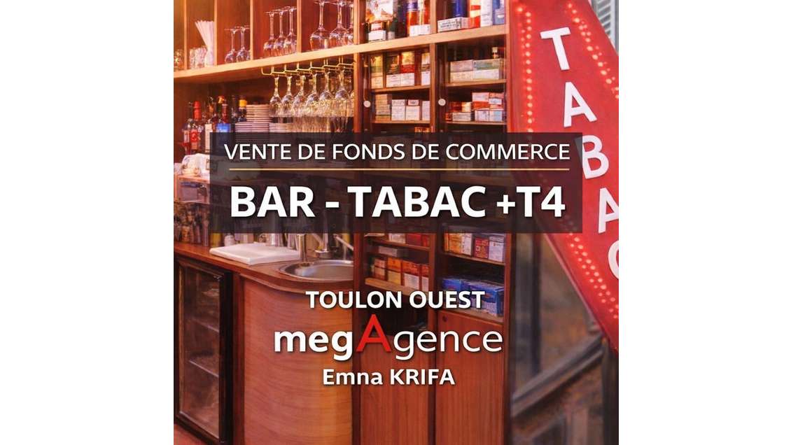 Vente bar tabac jeux en zc dynamique Toulon Ouest