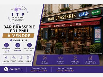 Beau bar brasserie FDJ PMU en périphérie de Tours