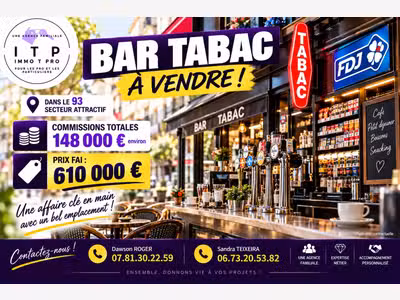Vente bar tabac FDJ ville recherchée du 93 