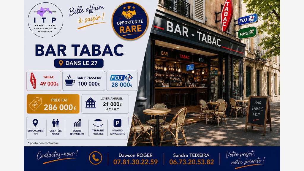 AV beau bar brasserie tabac FDJ jolie ville d'Eure