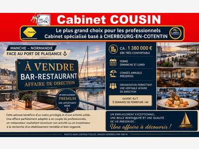 Vente bar brasserie restaurant à Valognes