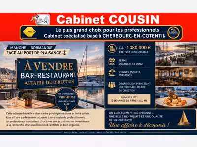 Vente bar brasserie restaurant à Valognes