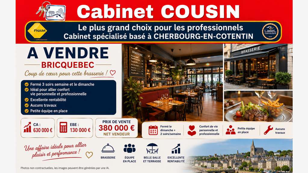 Vente bar brasserie secteur Valognes