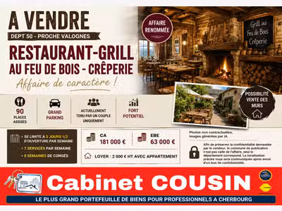 Vente restaurant grill crêperie proche de Valognes