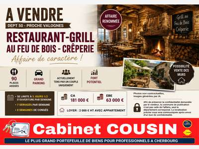 Vente restaurant grill crêperie proche de Valognes