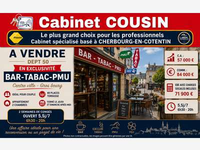 Vente bar tabac loto presse PMU à Valognes centre