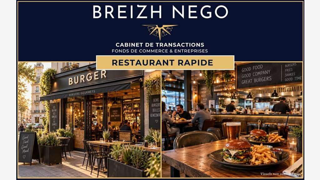 Vente restaurant en station balnéaire du Morbihan