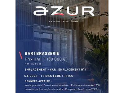 Vente Bar - Brasserie - Tabac à Toulon