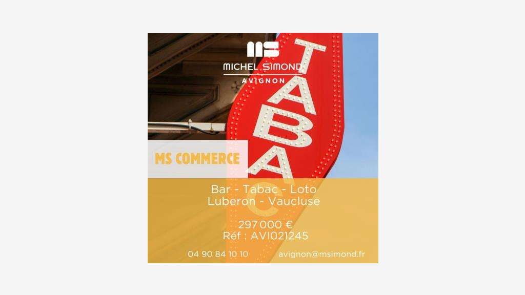 Vente bar tabac loto en centre ville du Luberon