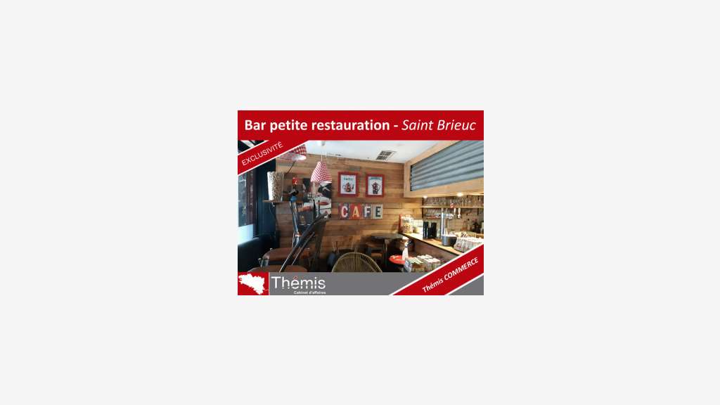 Exclu A vendre bar petite restauration à St Brieuc