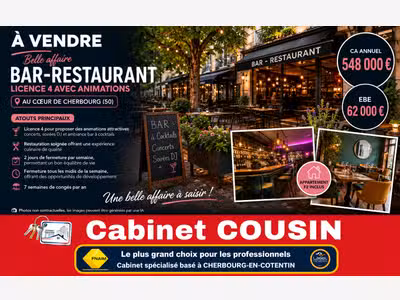 Vente bar restaurant à Cherbourg centre ville