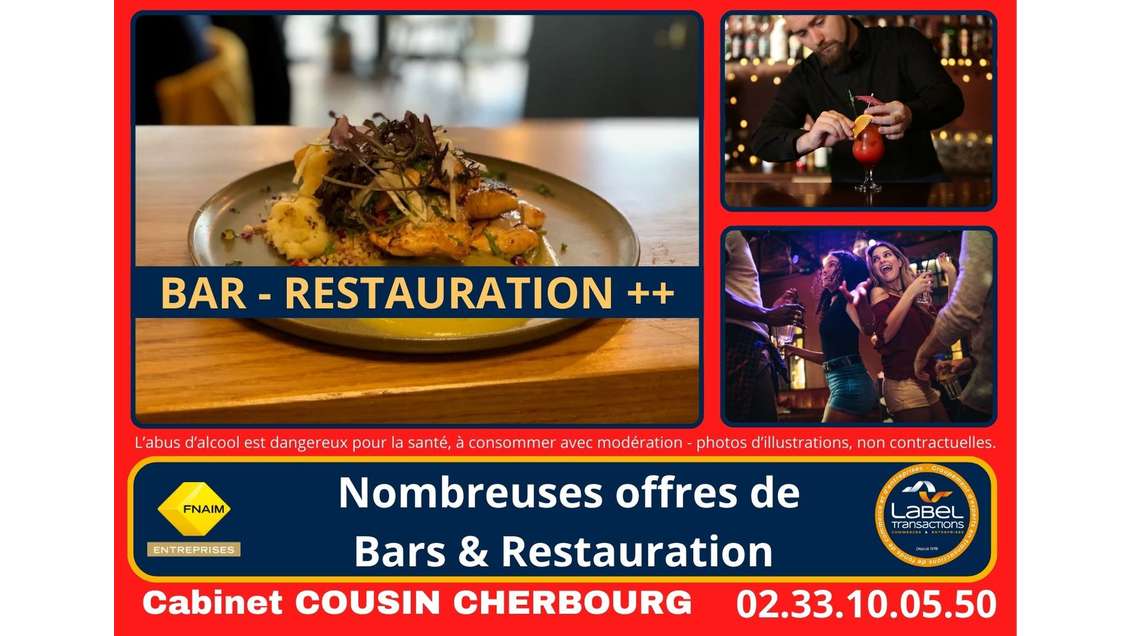 Vente bar restaurant à Cherbourg centre ville