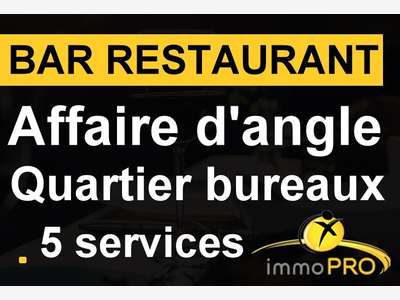 Bar restaurant terrasse en angle à vendre à Lyon