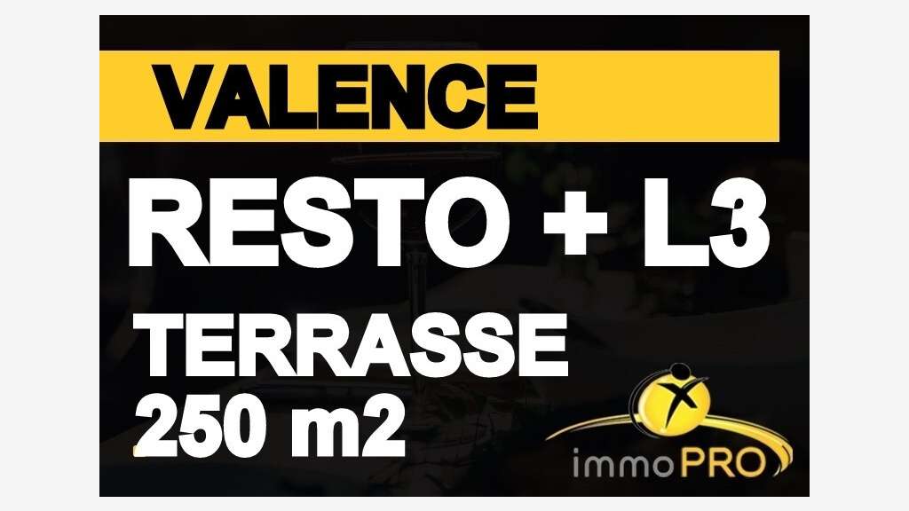 Vend bar restaurant terrasse parking à Valence