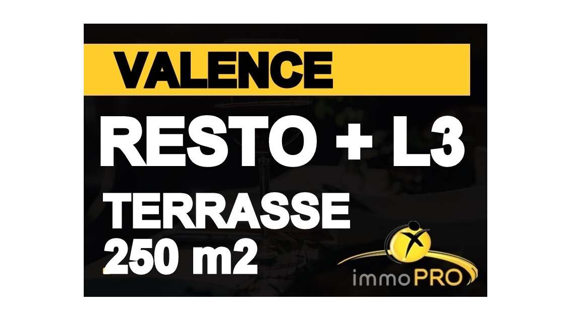 Vend bar restaurant terrasse parking à Valence