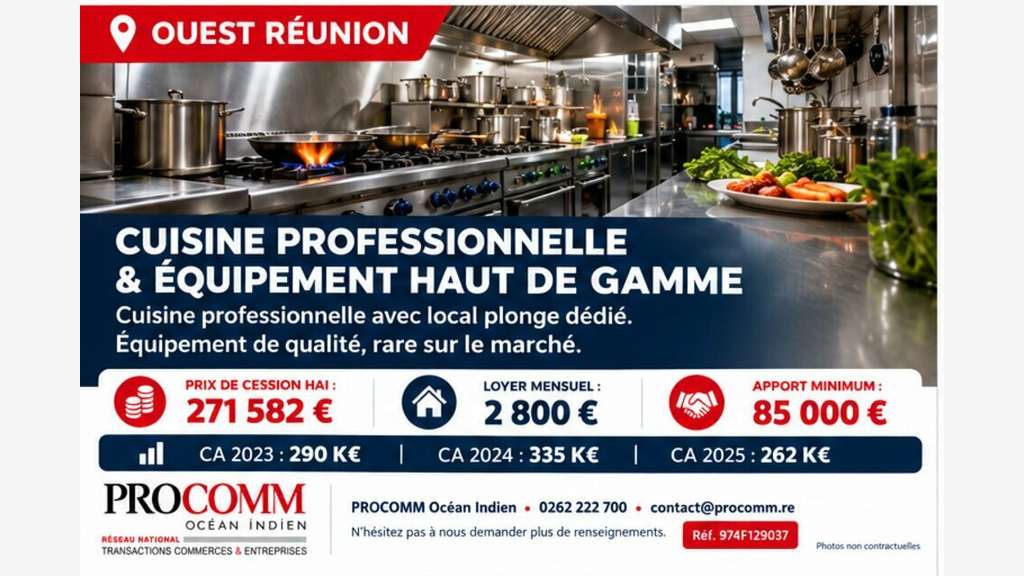 Bar-restaurant d'ambiance à vendre à Saint Paul