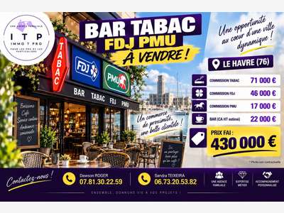 Vente bar tabac FDJ PMU en ccial ouvert du Havre
