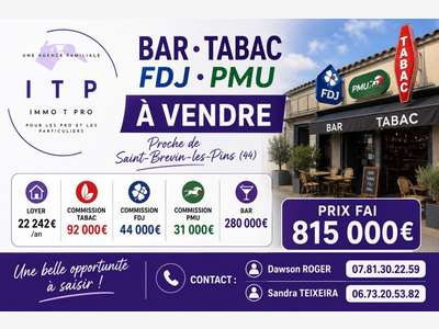 Vente bar tabac FDJ terrasse proche de Nantes